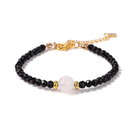 Naturstein Armband Damen, Hand-Woven Adjustable Lobster Clasp 4Mm Twelve Constellation Natural Gemstone Crystal Faceted Fine Bead Bracelet, Energy Jewellery For von Generisch