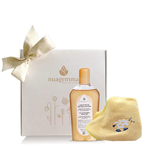 Naugemma – Kit Morbide Coccole – Duschseife Rosa und Haselnuss 250 ml + Handtuch aus Frottee von Generisch