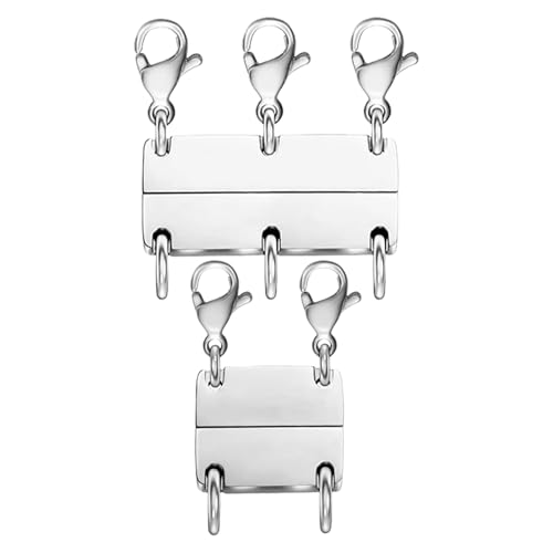 Necklace Layering Clasps, Jewellery Clasps, 0.8x0.8 Inches Easy Stack Accessory, Magnetic Separator Connector, Stackable Chain for Statement Necklaces Choker Chains Bracelet Men Jewelry Making Use Necklace Layering Clasps, Jewellery Clasps, 0.8x0.8 Inches Easy Stack Accessory, Magnetic Separator Connector, Stackable Chain for Statement Necklaces Choker Chains Bracelet Men Jewelry Making Use von Generisch