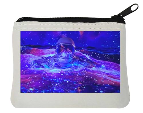 Neopren-Geldbörse, Motiv: Astronaut schwimmend im kosmischen Meer der Sterne, Hipster-Kunst, 12 x 9 cm, Weiß Neopren-Geldbörse, Motiv: Astronaut schwimmend im kosmischen Meer der Sterne, Hipster-Kunst, 12 x 9 cm, Weiß von Generisch
