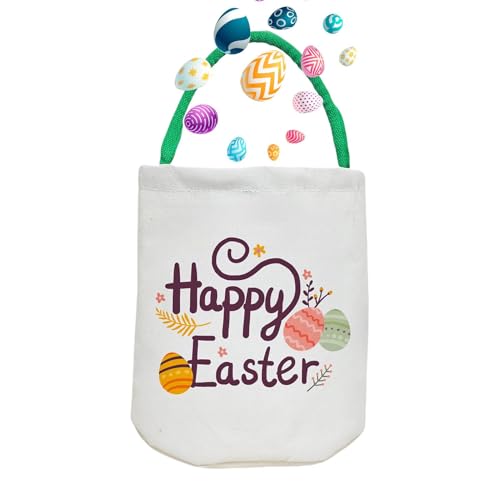 Nette Ostertaschen, leerer lustiger Osterkorb,Snack -Beutel großer Kapazität - Osterlieferungen liefert Leinwandpraxis für Eier, Süßigkeiten oder Spielzeug von Generisch