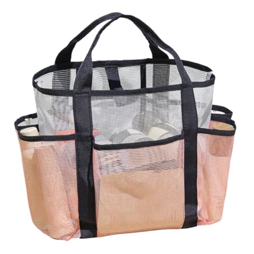 Netz Strandtasche Tragetasche - Große Mesh Reisetasche Mit Mehreren Taschen - Outdoor Urlaub Organisiertasche Handtücher Schals Spielzeug Badeanzüge Sonnenbrillen Hüte Hausschuhe von Generisch