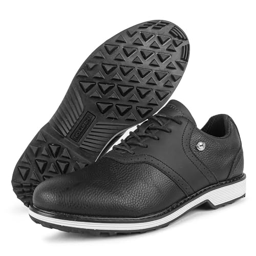 Neu Es gibt Nägel. Professioneller Boden Golfschuhe Außenbereich Ausbildung Schuhe Verschleißbeständigkeit Rutschschutz Sportschuhe (46,K05 schwarz ohne Nägel) von Generisch
