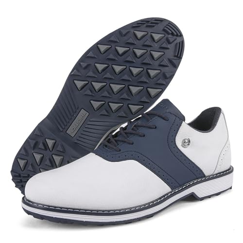 Neu Es gibt Nägel. Professioneller Boden Golfschuhe Außenbereich Ausbildung Schuhe Verschleißbeständigkeit Rutschschutz Sportschuhe (47,K05 Blau ohne Nägel) von Generisch