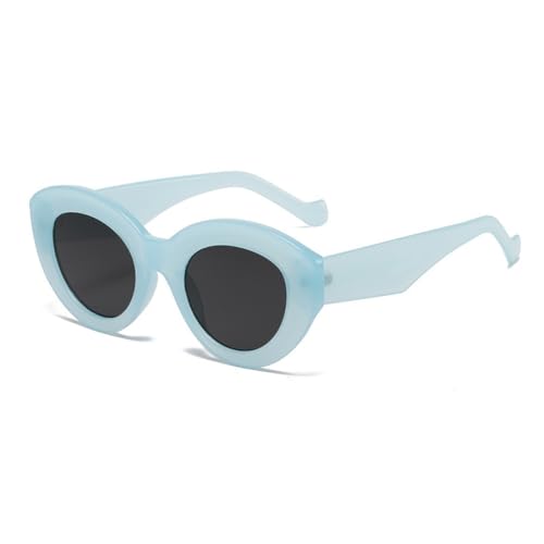 Neue 2025 16 Farben Ins Beliebte Mode Übergroße Sonnenbrille für Damen Retro Farbtöne UV400 Herren Trending Oval Sonnenbrille, C13 Blau / Schwarz, Einheitsgröße Neue 2025 16 Farben Ins Beliebte Mode Übergroße Sonnenbrille für Damen Retro Farbtöne UV400 Herren Trending Oval Sonnenbrille, C13 Blau / Schwarz, Einheitsgröße von Generisch