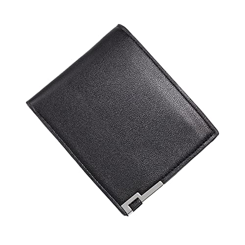 Neue Herren Horizontale Multifunktionale Hardware Bindung PU Brieftasche Slim Travel Wallet (Schwarz, Einheitsgröße) von Generisch