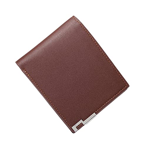 Neue Herren Horizontale Multifunktionale Hardware Bindung PU Geldbörse Slim Travel Wallet (Kaffee, Einheitsgröße) von Generisch