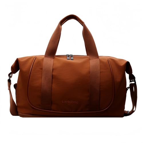 [Neuer ultraleichter, wasserdichter und atmungsaktiver Rucksack 2025] Strapazierfähig und erweiterbar, modisch und lässig, Nass- und Trockentrennung, Reisen und Fitness (Braun) von Generisch