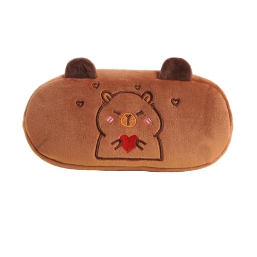 Neuheit Lustige Ruhe Braun Cartoon Niedlich Plüsch Capybara Feder Tasche Große Kapazität Schul bedarf Tasche Kawaii Puppe Plüsch Aufbewahrung Paket Schreibwaren Box von Generisch