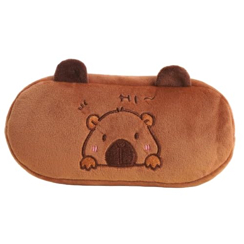 Neuheit Lustige Ruhe Braun Cartoon Niedlich Plüsch Capybara Feder Tasche Große Kapazität Schul bedarf Tasche Kawaii Puppe Plüsch Aufbewahrung Paket Schreibwaren Box von Generisch