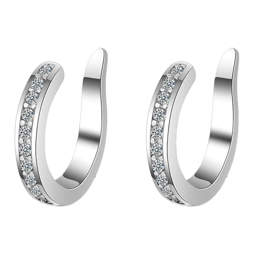 Neun Halsketten-Ohr-Clip-Ohrringe ohne Piercing, mit einem coolen Stil, personalisierter Ohrclip für Damen, Leder, baumelnde Ohrringe, A, Kupfer, Kein Edelstein von Generisch