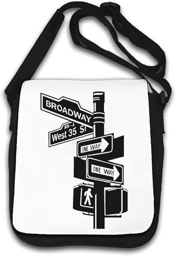 New York City Broadway West 35 ST Intersection Sign Umhängetasche weiß von Generisch