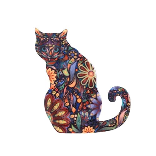 Niedliche Acryl-Katzen-Brosche für Jacke, Schal, Tasche, Anhänger, Charm-Zubehör, Stil 3, langlebig und praktisch, Kunststoff, Kein Edelstein von Generisch