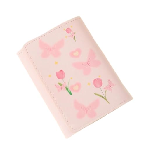 Niedliche Brieftasche im koreanischen Stil Damen süße rosa Farbe Blumen geldbörse Geldbörse für Mädchen tragbare Reise-Geldbörse Geldbörse von Generisch