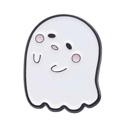 Niedliche Cartoon-Halloween-Geister-Brosche – Legierung Emaille Pin für Kostüm & Kleidung Dekoration, Halloween Festlich Weiß Horror Abzeichen für Damen Herren Tasche Jacke Rucksack Hut Hose, 1 Stpck von Generisch