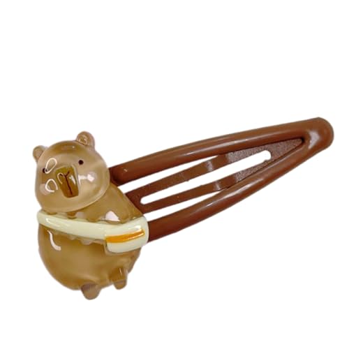 Niedliche Cartoon-Tier-Haarspange für Mädchen, Kinder, Haarspangen, Nagetiere, Capybaras, handgefertigte Haarnadeln, schöne Haarnadeln von Generisch