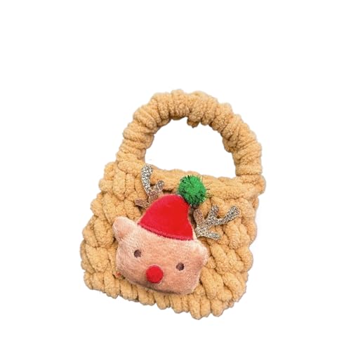 Niedliche Cartoon-Weihnachts gewebte Geldbörse Plüsch-Geldbörse Weihnachts Mann Schlüssel Anhänger Tasche Ohrhörer Tasche Aufbewahrung Beutel Weihnachts wechsel Geldbörse von Generisch