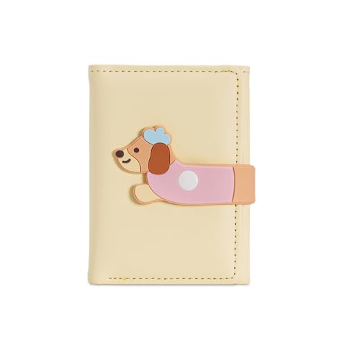Niedliche Dackel-Münz Tasche Trifold-Brieftasche aus PU-Leder, Geldwechsel-Tasche, kreativer Karten Halter für Mädchen, Geschenke von Generisch
