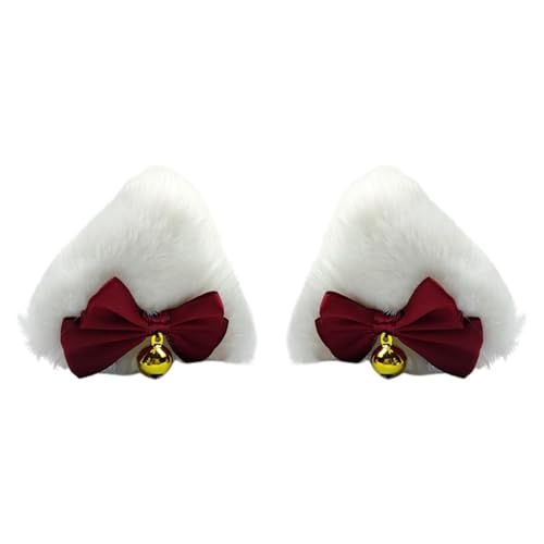 Niedliche Haarspangen mit Katzenohren, Haarspangen mit Katzenohren für Mädchen - Plüsch-Haarspange, Party-Kopfbedeckung | Haarschmuck, Tierhaarnadeln, Halloween-Kostüm, niedliche Haarspangen für Fraue von Generisch