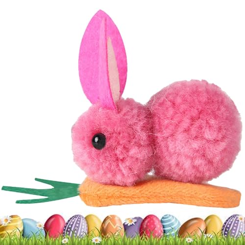 Niedliche Häschen-Haarspange, Häschen-Haarspange | Hasen-Karotten-Haarspange Für Ostern | Niedliche Stoffhasen-Haarspange, Elastisches -Plüschtier, Hasen-Haarschmuck Für Frauen Und Mädchen von Generisch