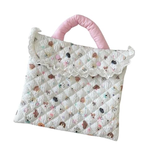 Niedliche Spitze Laptop tasche, gepolsterte weiche tragbare Reise handtasche, Girly Pendler tasche von Generisch