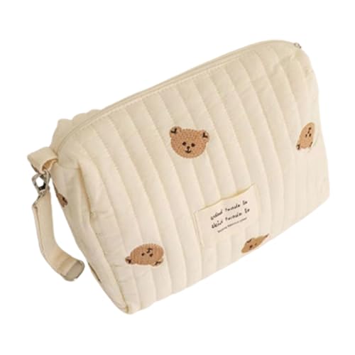 Niedliche Wickeltasche, geräumige, tragbare Baumwolltasche, bequemer Tragegriff, maschinenwaschbares Äußeres, multifunktionale Kinderwagen-Reißverschlusstasche für Flasche, Feuchttücher, Schnuller von Generisch