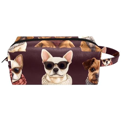 Niedliche lustige Cartoon-Capybara auf Skate, hängende Make-up-Tasche, wasserabweisend, Leder, Kulturbeutel, Reisetasche mit Griff, tragbare Kosmetiktasche für Damen, Herren, Mädchen, Mehrfarbig 03, von Generisch