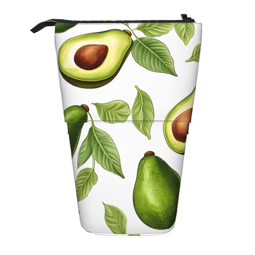 Niedliches Avocado-Federmäppchen, stehend, tropische Früchte, Stifteetui, Teleskop-Bleistifttasche, Pop-Up-Kosmetiktasche, Schreibwaren-Organizer für Schule, Büro, Reisen von Generisch