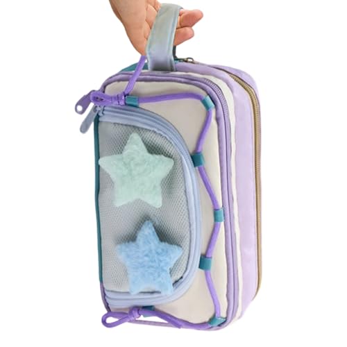 Niedliches Federmäppchen - Großes Fassungsvermögen Schutztasche Für Stifte | Schreibwaren Organizer Schulbedarf Für Marker Lineal Radierer Haftnotizen Lehrer Schüler Uni Geburtstag Weihnachten von Generisch