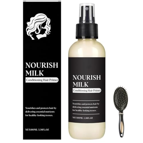 Nourish Milk Conditioning Hair Primer, Leave-In-Spray zum Weichmachen, Entwirren und Befeuchten des Haares, Verbesserung von trockenem oder krausem Haar mit Milchproteinen, für alle Haartypen (1PC) von Generisch