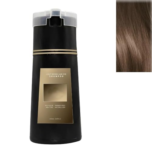 Nova Hair Dye Shampoo, Nova Hair Instant Dye Shampoo, Nova Hair Dye Shampoo, Haarfarbshampoo für graues Haar, Sanft Und Nicht Reizend, für Frauen und Männer (Gold) von Generisch