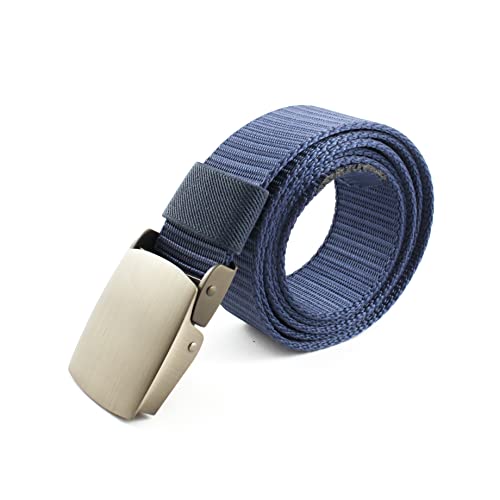 Nylongürtel mit Metallschnalle Taktischer Military Gürtel mit Schnellverschluss Stoffgürtel Canvas Belt für Herren Damen Unisex (Blau) von Generisch