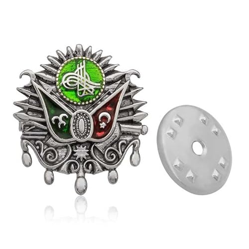 OSMANLI Arma Türk Rozeti Rozet Anstecknadel Osmanischer Reich Wappen 925 SILBER türkiye Üc Hilal Göktürk Türkei Geschenkidee Vatertag Geschenke für Männer Herren Schmuck Accessoires Geschenk von Generisch