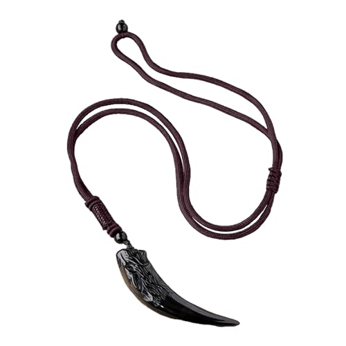 Obsidian-Anhänger, schwarzer Heilkristall-Obsidian-Anhänger mit Kordel – Glückliche Freundschaft, Liebe, passender Schmuck für Paare, Männer und Frauen, Refer to description, Kristall, Unisex von Generisch
