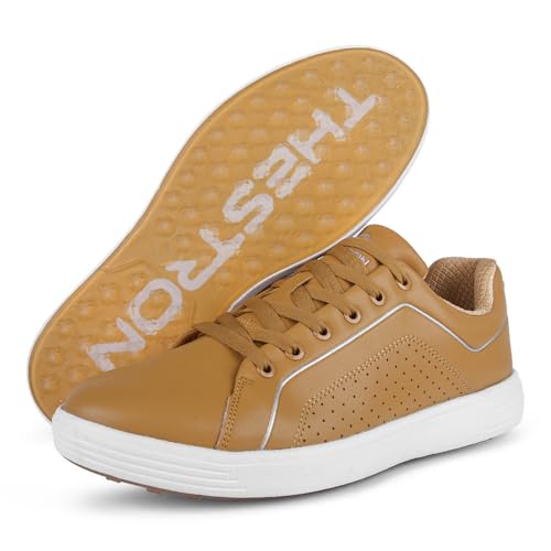 Ohne Nägel Golfschuhe Außenbereich Trainingsschuhe Verschleißbeständigkeit Rutschschutz Sportschuhe (Gelb,38) von Generisch