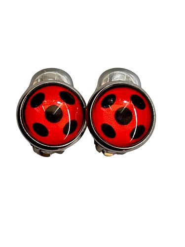 Ladybug Marienkäfer Edelstahl Ohrclips 8 mm oder 12 mm mit bequemen Polstern (12 mm Motiv) von Generisch