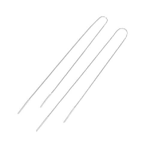 Ohrhänger aus 925er-Sterlingsilber mit Stern- und Mond-Anhänger (9,2 cm) von Generisch