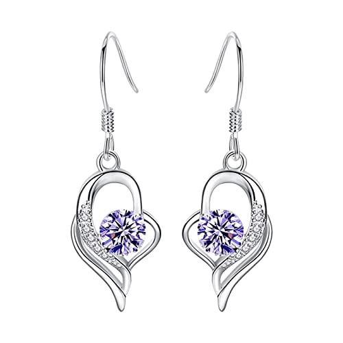 Ohrringe, lange Ohrringe, Temperament, modisch, ewige Damen, Anhänger, Valentinstag, Schmuck für Frauen (lila, Einheitsgröße) von Generisch