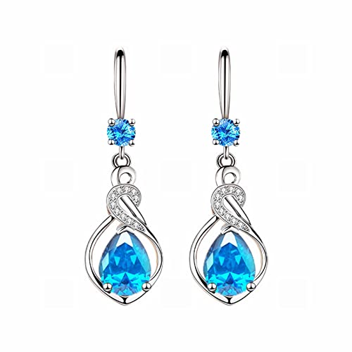 Ohrringe, mehrfarbig, glänzender Zirkon, groß, mittellang, Tropfenohrringe, Kupfer, umarmende Kreolen für Frauen, Einheitsgröße, Kupfer, Kein Edelstein von Generisch