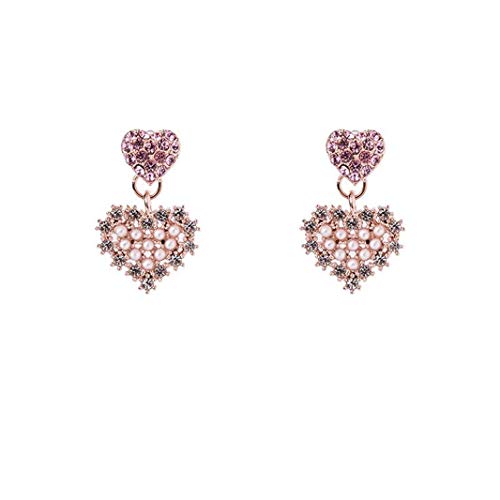 Ohrringe Damen Fünfzackiger Stern Strass Ohrringe Temperament Wildstern Ohrschmuck Rosa Haltbarkeit von Generisch