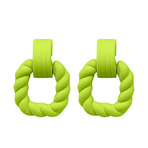 Ohrringe Für Männer Creolen Quadratische Acrylohrringe Geometrische Statement-Ohrringe Blumenohrringe Aus (Green, One Size) von Generisch
