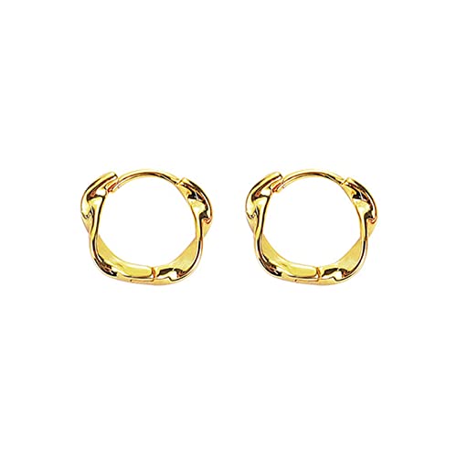 Ohrringe Hängend Damen Weihnachten Valentinstag Creolen für Teenager Mädchen Minimalistische Piercing Ohrstecker Trendige Ohrringe Kinderohrringe Für Mädchen (Gold, One Size) von Generisch