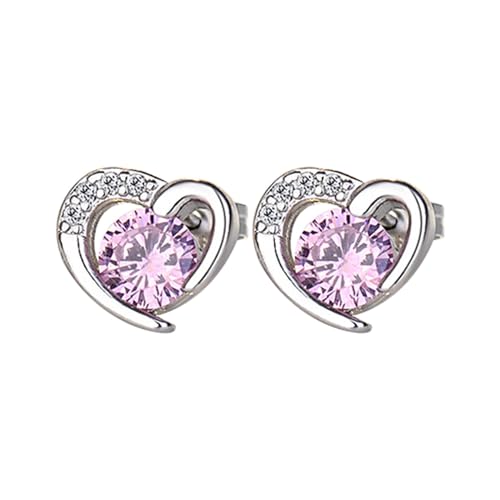 Ohrringe Herz Mädchen Zirkon für Frauen Ohrringe Clip Teen Love Ohrringe en Creolen für Frauen, Einheitsgröße, Metall, Kein Edelstein Ohrringe Herz Mädchen Zirkon für Frauen Ohrringe Clip Teen Love Ohrringe en Creolen für Frauen, Einheitsgröße, Metall, Kein Edelstein von Generisch