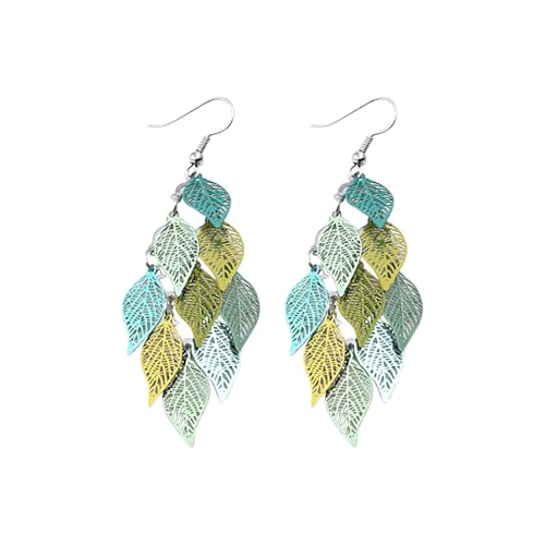 Ohrringe Opal Elegant Colorful Hollow Ear Hook Earrings Design Shows Natural Beauty Light And Breathable Suitable For Daily Wear Kupfer Ohrstecker (Green, One Size) von Generisch