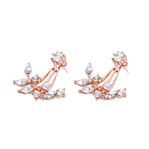 Ohrringe Rollschuhe Mädchen Wrap Stud Ohr Manschette für Frauen Ohrring Manschette Stud Ohr Manschetten Creolen Ohr Wrap Manschette Piercing Ohrstecker Ohrringe Weihnachten (Rose Gold, One Size) von Generisch