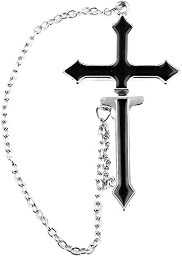 Ohrringe Stud Crystal Pearl Ohrring Set, 1Pc Unisex Punk Cross Drop Long Chain Knorpel Stud Ohrring Piercing Schmuck für Mädchen Frauen Männergut behandelt. von Generisch
