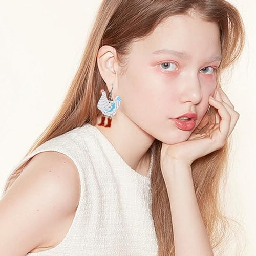 Ohrringe Weihnachten Weihnachtsmütze Lustige High Heels Polka Ohrringe Einzeldruck Acryl Tropfen (B, One Size) von Generisch