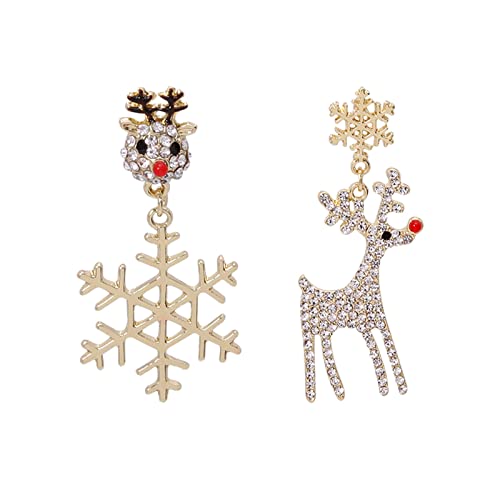 Ohrringe Weihnachtskugeln Weihnachten kreative Urlaub Party Ohrringe Schmuck Creolen Frauen Cartoon Süße Weingläser (A, One Size) von Generisch