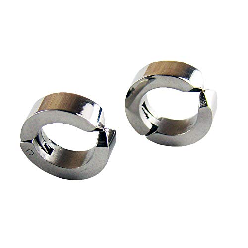 Ohrringe aus Titanstahl, ohne Ohrlöcher, einfache runde Ohrringe für Damen und Herren, hübsch und professionell von Generisch