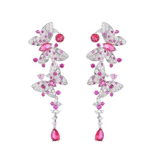Ohrringe für Damen, Nadel, Schmetterling, Ohrschmuck, Mikro-besetzt, Zirkonia, Ohrstecker, Marienkäfer-Design von Generisch